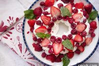 Pavlova Fruit Wreath and Eton Mess Recipes for Summer Desserts