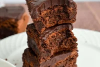 Fudgy Sourdough Chocolate Brownies — Moist, Tangy Twist