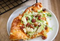 Cheddar Dutch Baby with Crispy Bacon and Roasted Brussels Sprouts