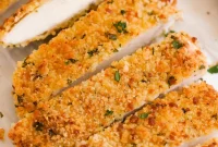 Crispy Oven-Baked Chicken Cutlets with Garlic Herb Crust