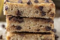 Chewy Chocolate Chip Banana Bars Recipe for Snack or Dessert