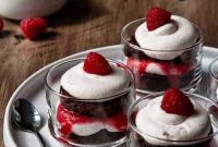 Decadent Brownie Trifles with Raspberry Sauce Recipe