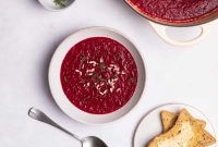 Creamy Beetroot Soup Recipe with Fresh Dill and Garlic