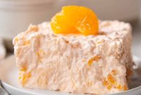 Creamy Orange Gelatin Salad with Cottage Cheese and Pineapple