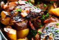 Dijon-Braised Chicken with Garlic Potatoes