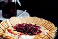 Baked Brie with Fresh Cranberries and Honey Drizzle