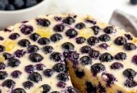 Moist Vegan Blueberry Cake with Lemon Glaze Recipe