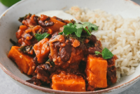 Spicy Bean and Sweet Potato Chili with Kale
