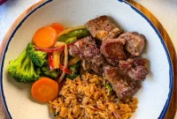 Hibachi Steak with Garlic Fried Rice Recipe