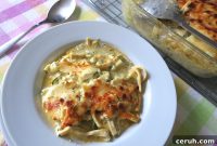 Cheesy Vegetarian Keto Zucchini Pasta Bake Recipe