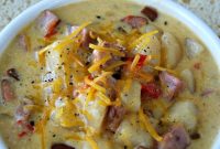 Cheesy Sausage Chowder in the Crock Pot — Weekend Potluck Recipe