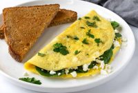 Spinach & Feta Omelet Recipe — Fluffy Mediterranean-Style Breakfast