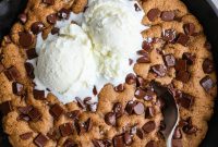 Almond Butter Chocolate Chip Skillet Cookie Recipe