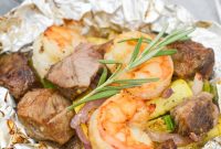Crispy Air Fryer Surf and Turf Foil Packets