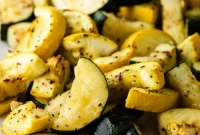Roasted Zucchini and Summer Squash with Garlic and Parmesan