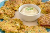 Crispy Spicy Cauliflower Fritters with Tangy Dipping Sauce