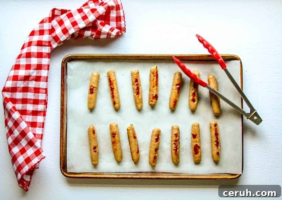 baked breakfast sausages