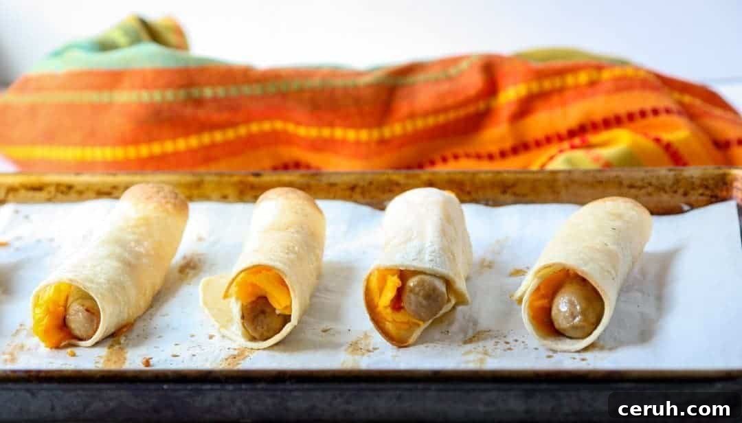 Baked taquitos on a tray