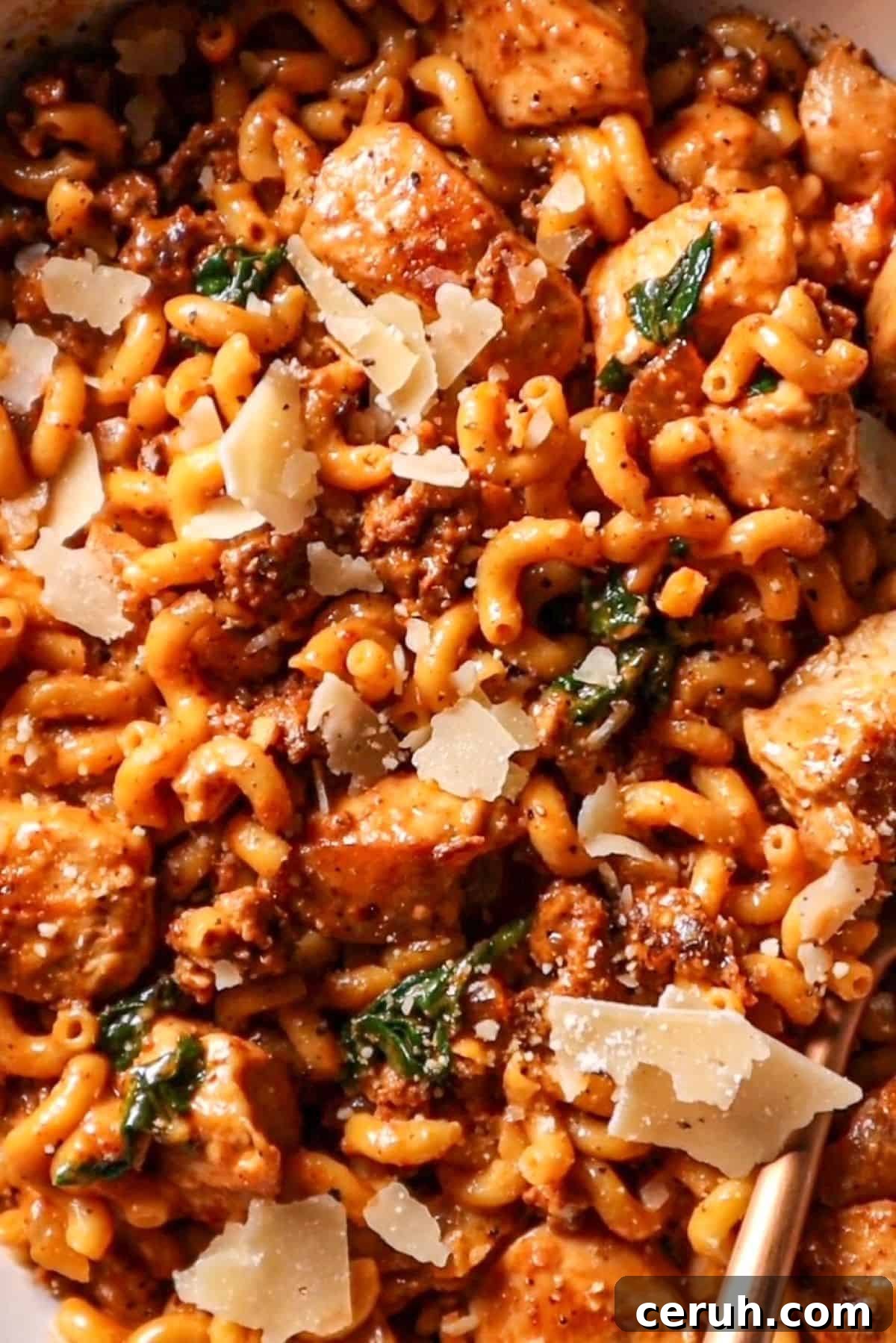 Creamy Chicken and Chorizo Pasta Bake 7 chicken and chorizo pasta