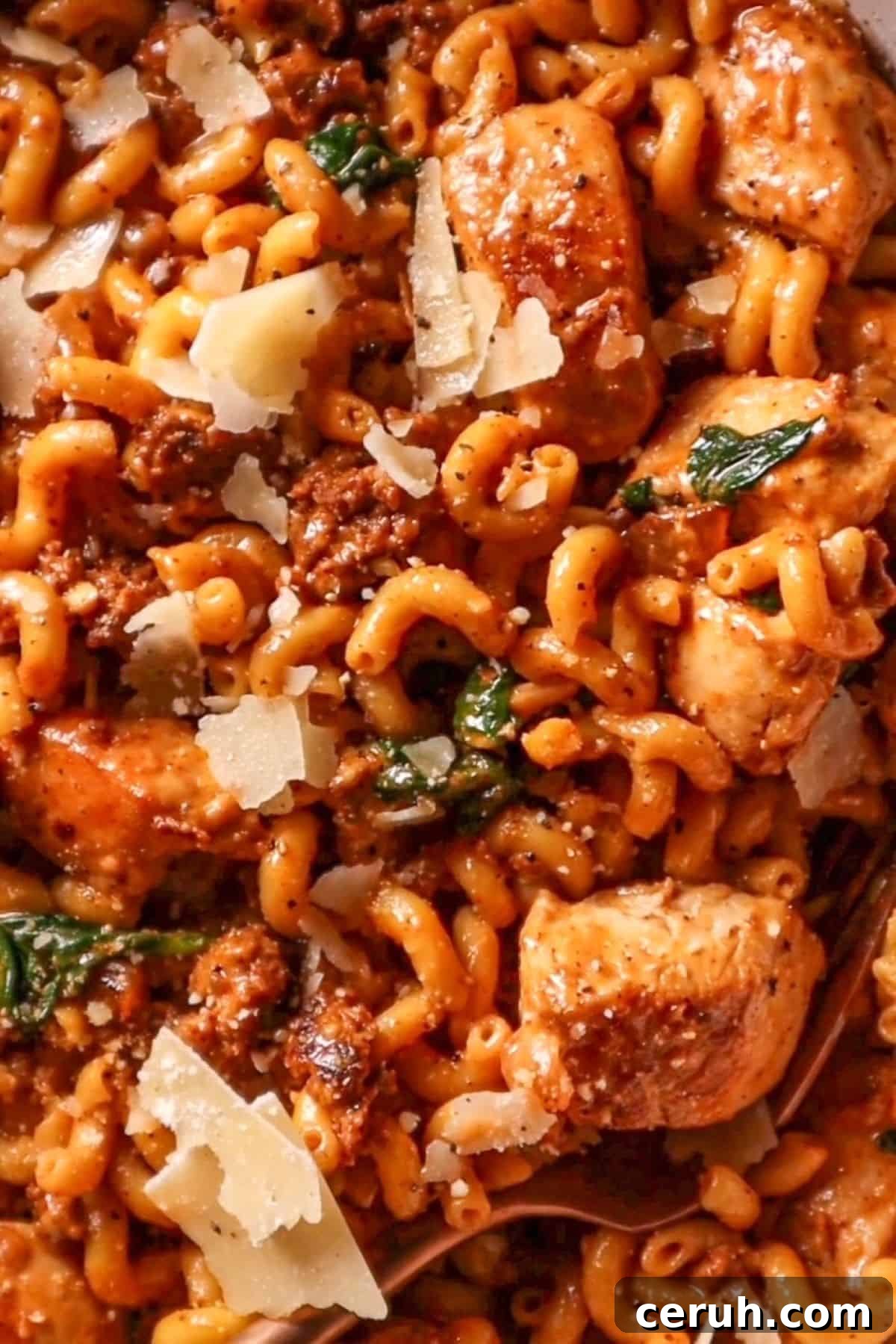 Creamy Chicken and Chorizo Pasta Bake 8 chorizo chicken pasta