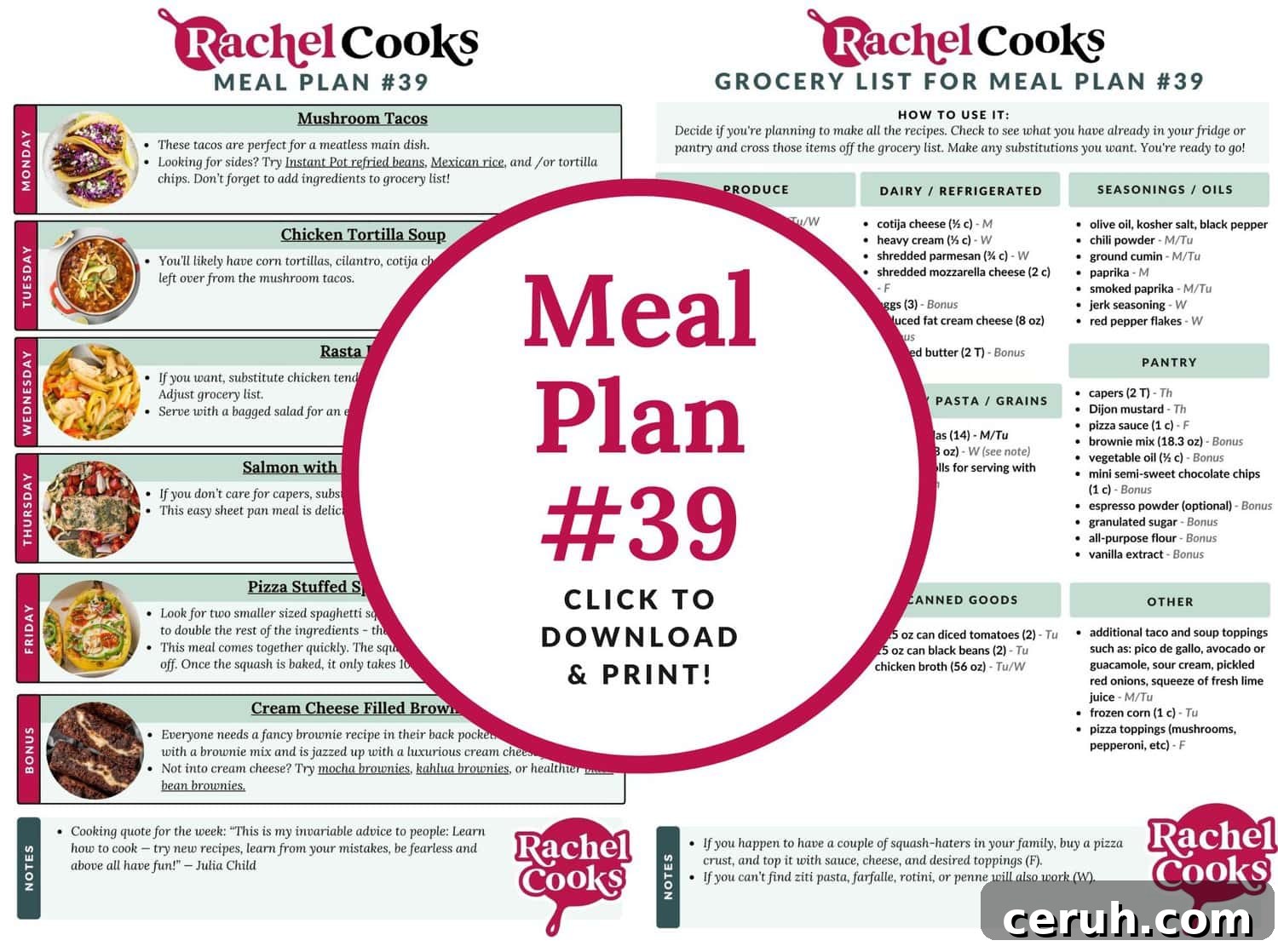 7-Day Family Meal Plan: Balanced Dinners & Shopping List 3 Meal plan 39 preview image.