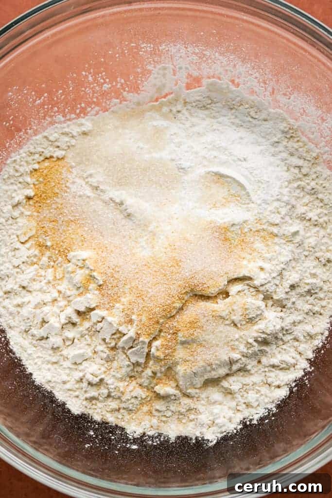 dry ingredients combined in a bowl