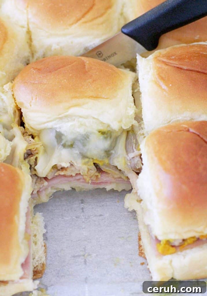 Slow Cooker Cuban Pork Sliders with Tangy Pickles 3 Slow Cooker Pork Cubano Sliders