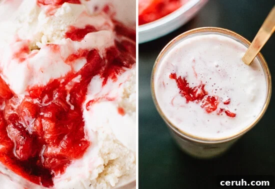 strawberry rhubarb ice cream
