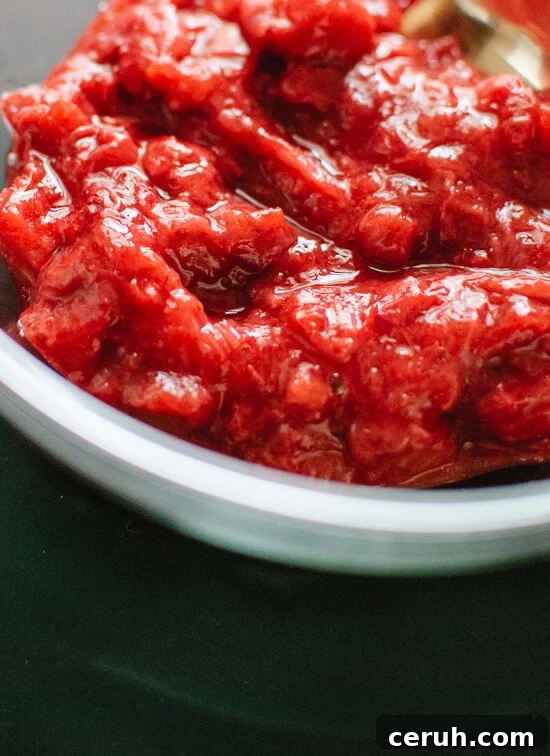 Roasted strawberry-rhubarb sauce - cookieandkate.com
