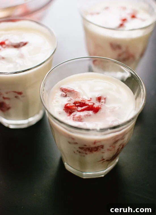 Roasted strawberry rhubarb and yogurt - cookieandkate.com