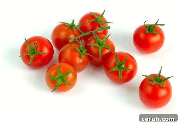 Creamy Hummus Topped with Fresh Bruschetta for Summer Entertaining 4 Sweet cherry tomatoes