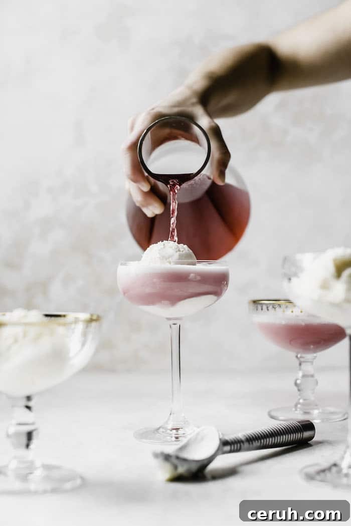 Hibiscus Ice Cream Float | thealmondeater.com