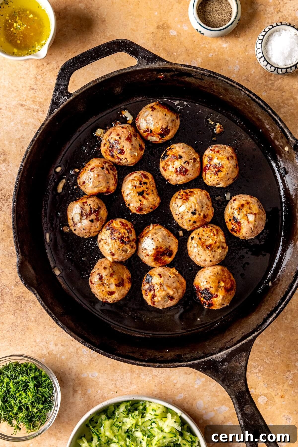 How to Make Sun Dried Tomato Meatballs with DF Tzatziki Step 3 - Olivia Adriance