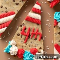 Fourth of July Cookie Cake with Frosting