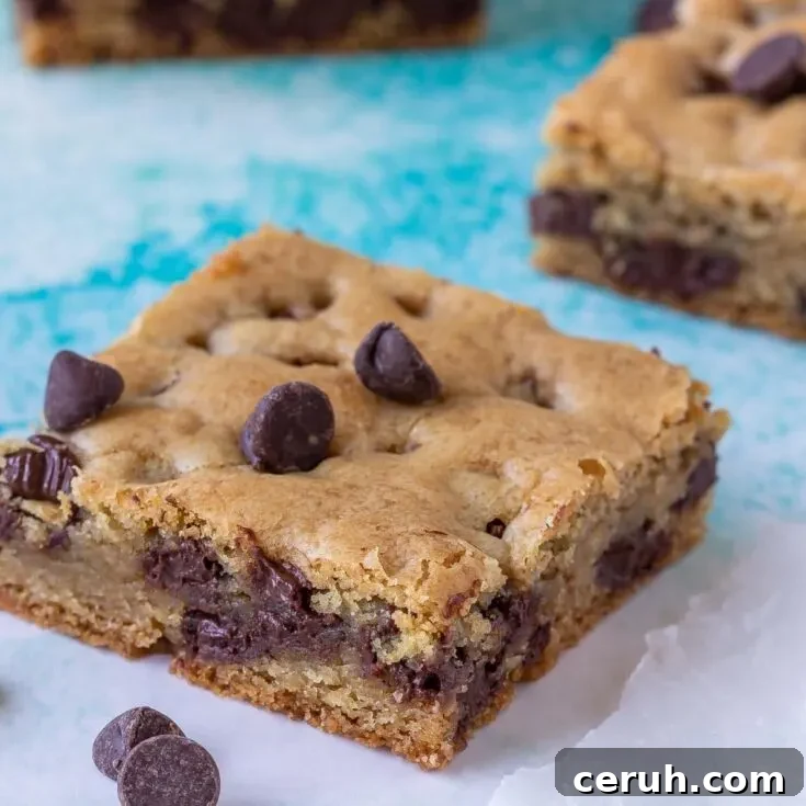 one bowl chocolate chip cookie bars