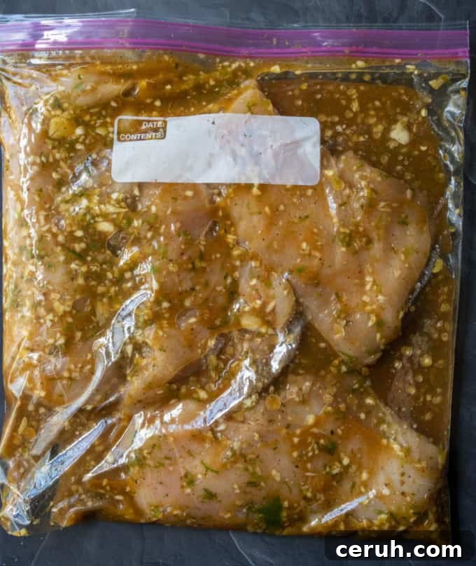 chicken in marinade