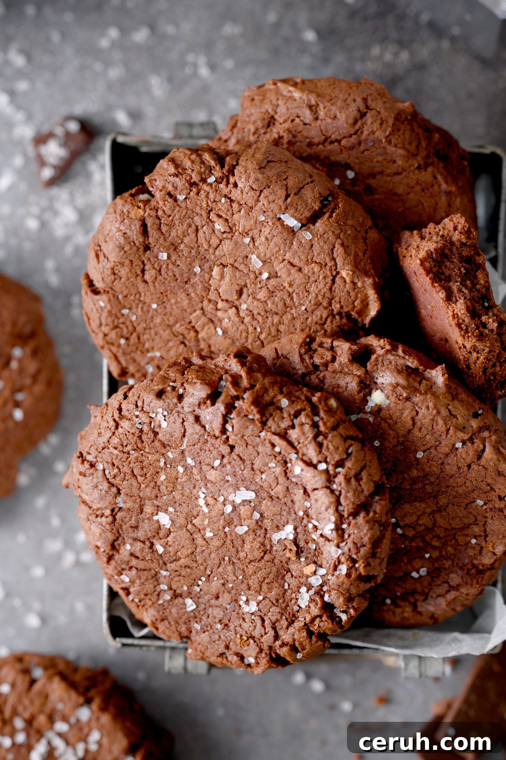Tray of brownie cookies