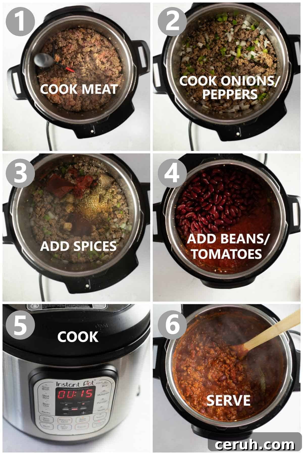 step by step photos of how to make gluten-free chili