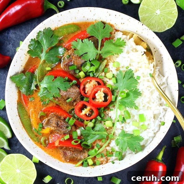 Beef Thai red curry