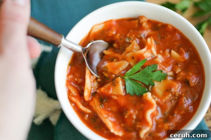 Lasagna soup