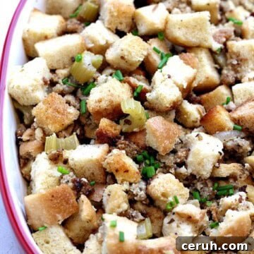 Slow Cooker Sausage in a casserole dish.