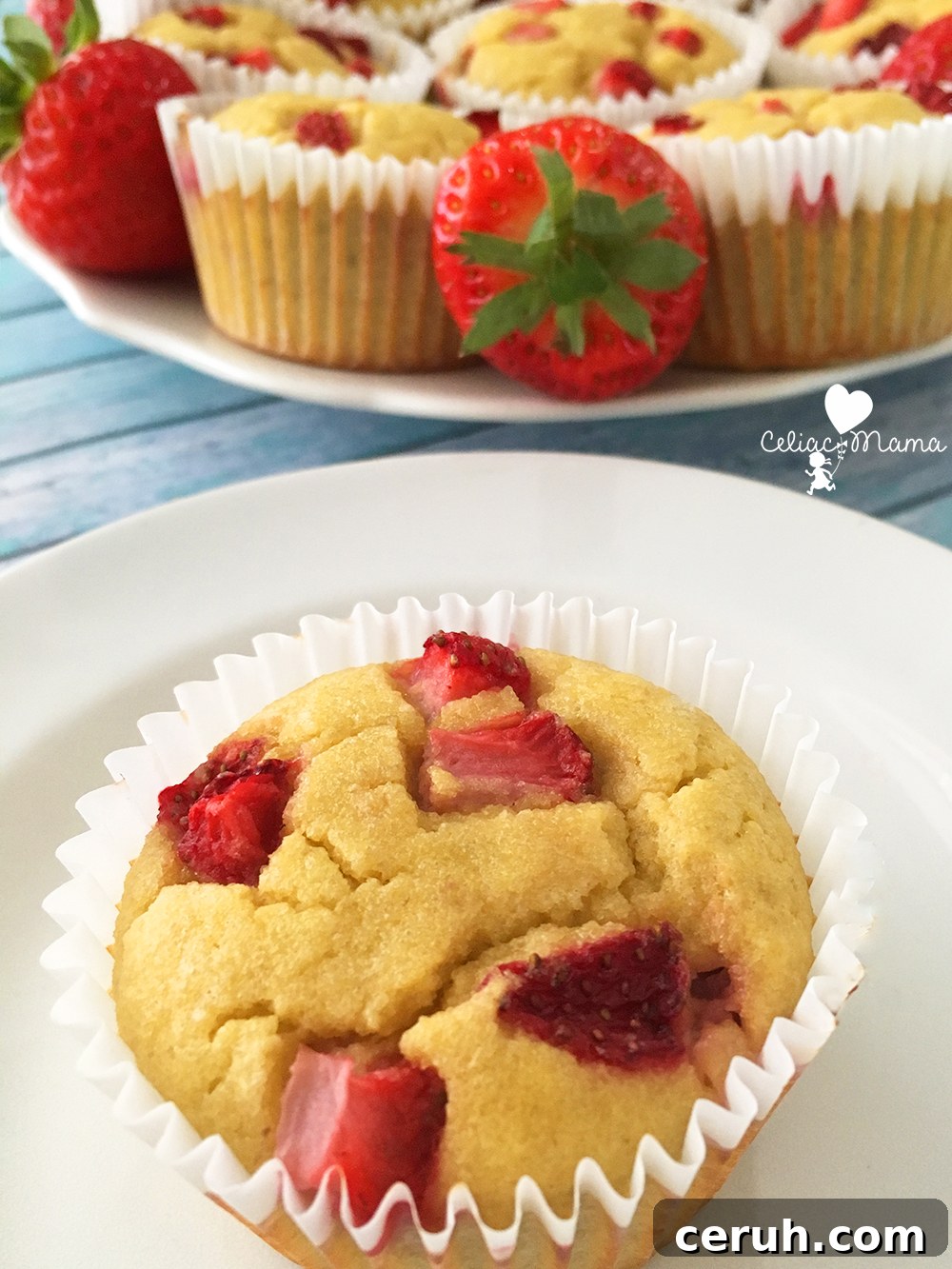 gluten free strawberry banana muffins
