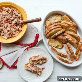 Smoky Chipotle Chicken Salad in a bowl and on bread.