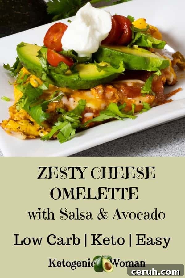 A plate of avocado topped omelet