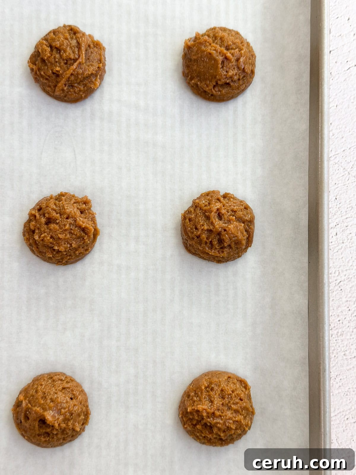 cookie balls before baking.