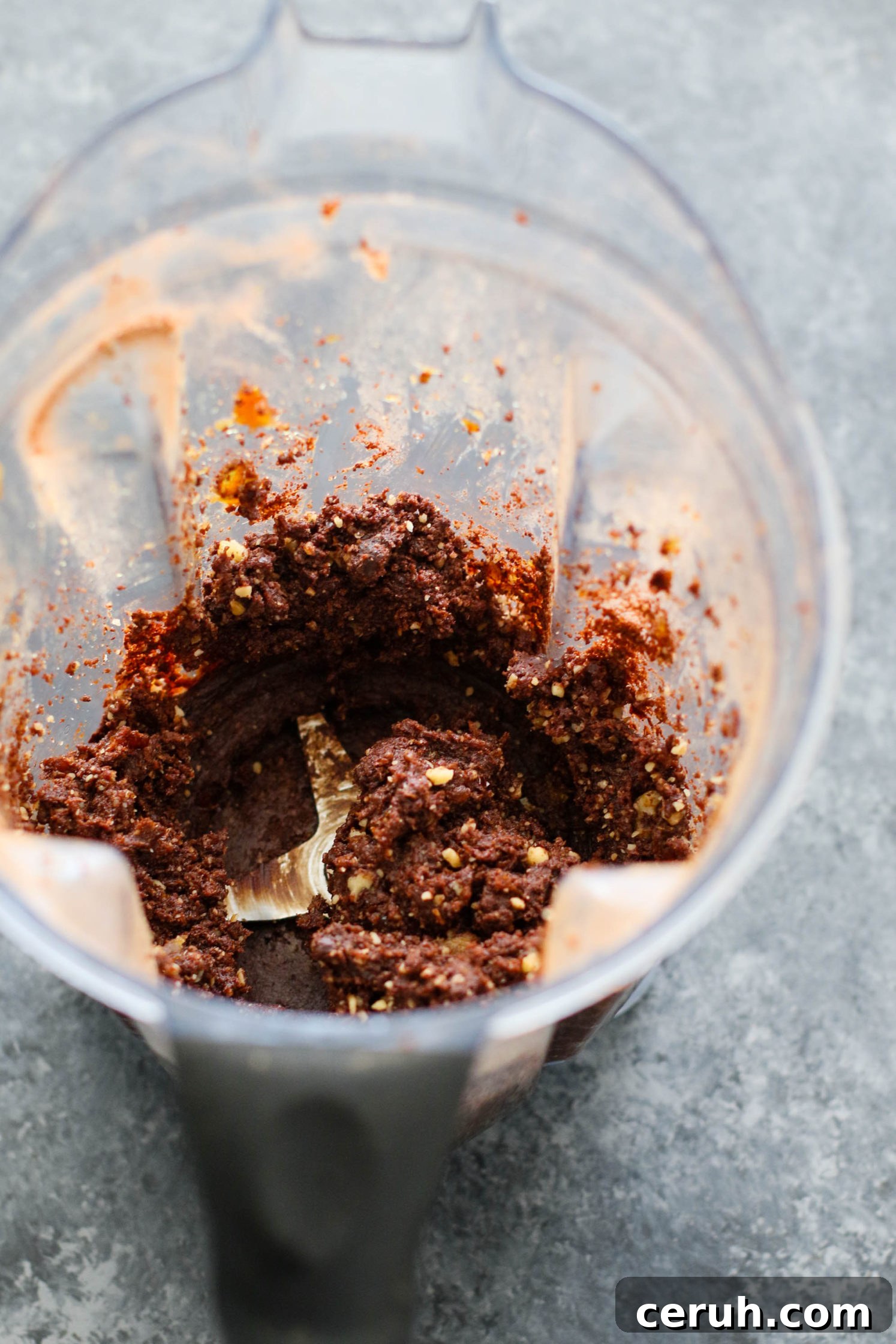 chocolate pie crust in a vitamix blender by Flora & Vino