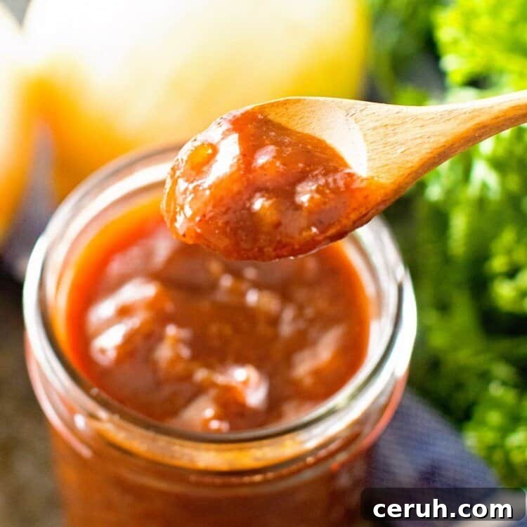 Root Beer Barbecue Sauce on Spoon