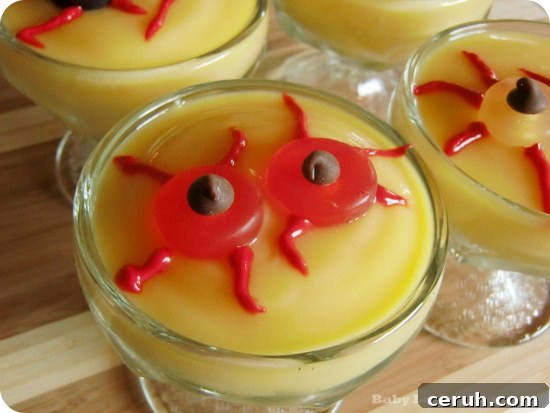 Jello Halloween Eyeball Pudding Cups 2 Jello Halloween Eyeball Pudding Cups