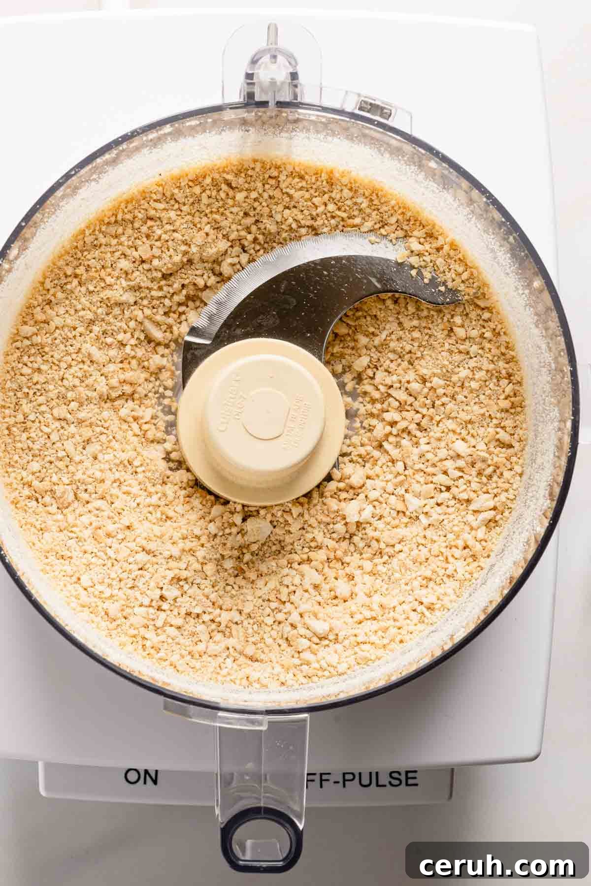 ground cashews in food processor.