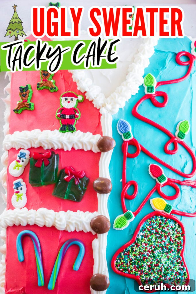 Ugly sweater cake